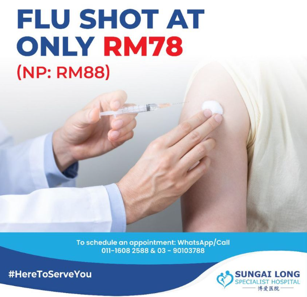 Flu Shot at only RM78
