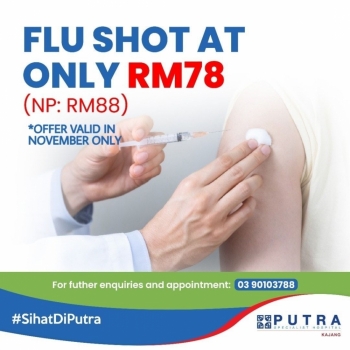 Flu Shot at only RM78