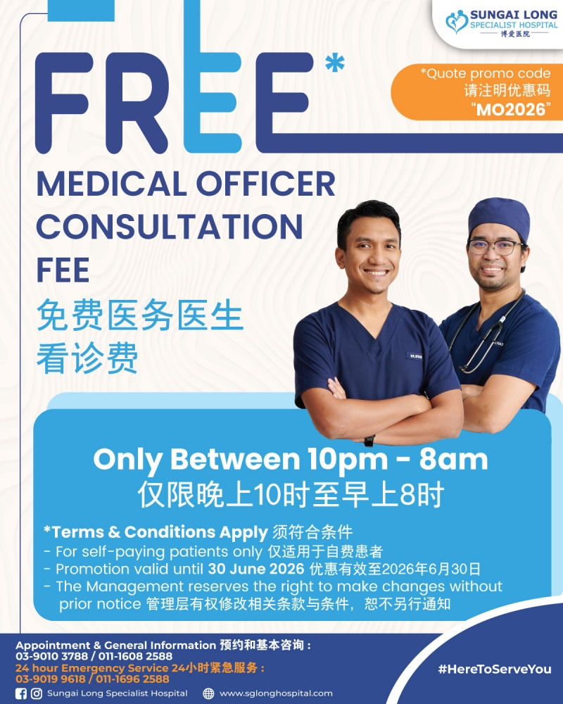 Free* Medical Officer Consultation Fee