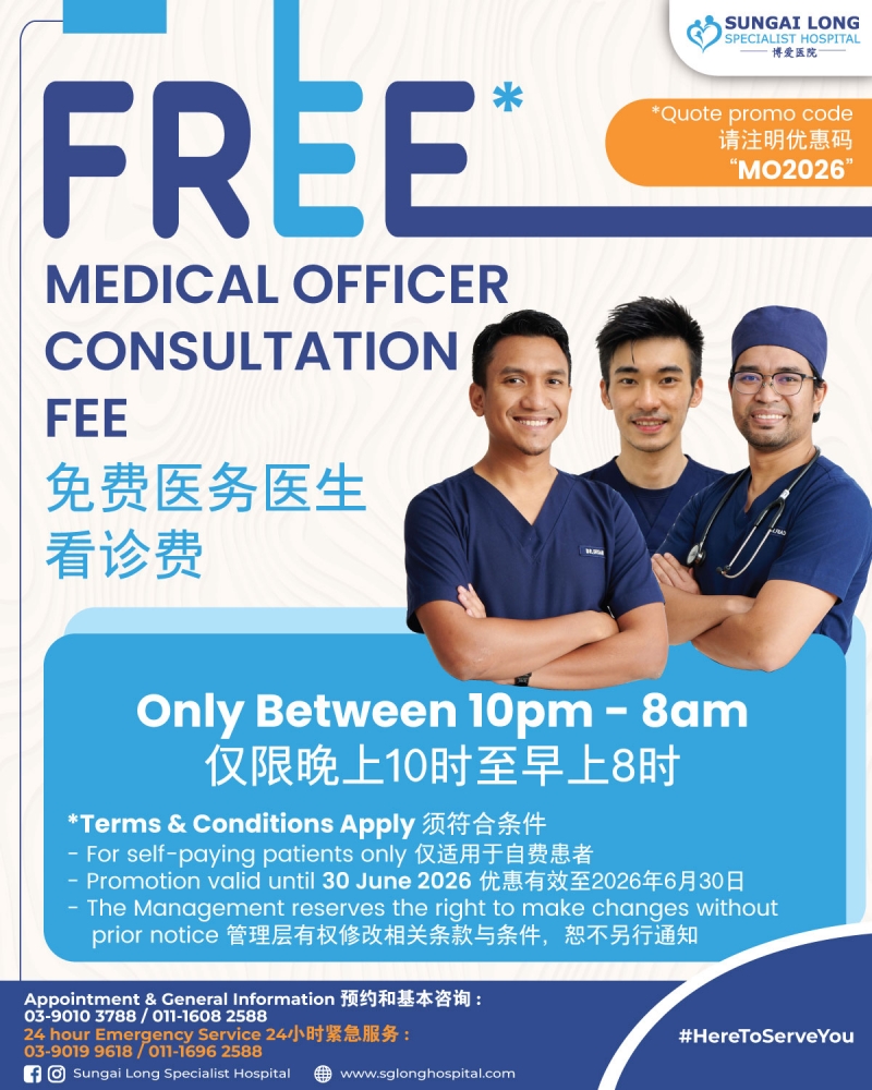 Free* Medical Officer Consultation Fee